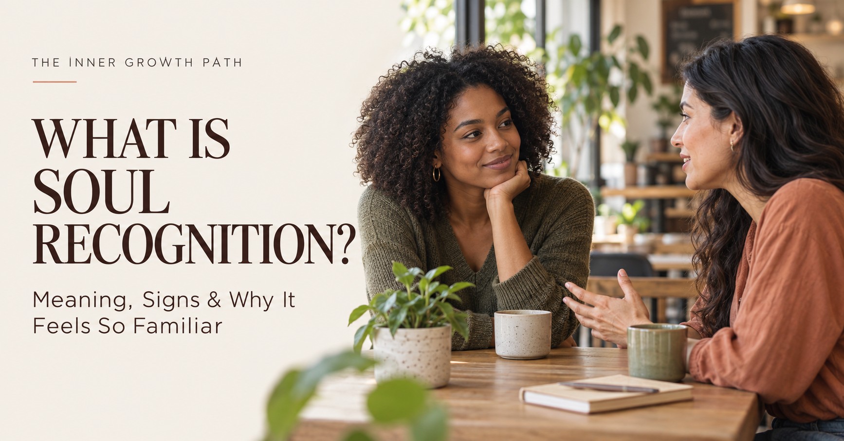 Two people in a thoughtful conversation illustrating soul recognition and deep human connection