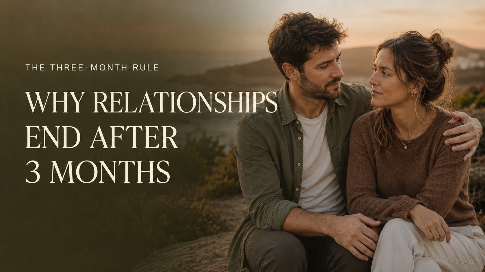Couple reflecting on why relationships can end after three months