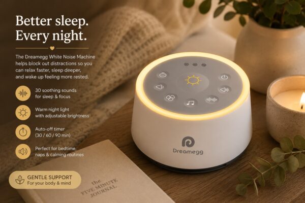 dreamegg white noise machine for calm environment nervous system regulation