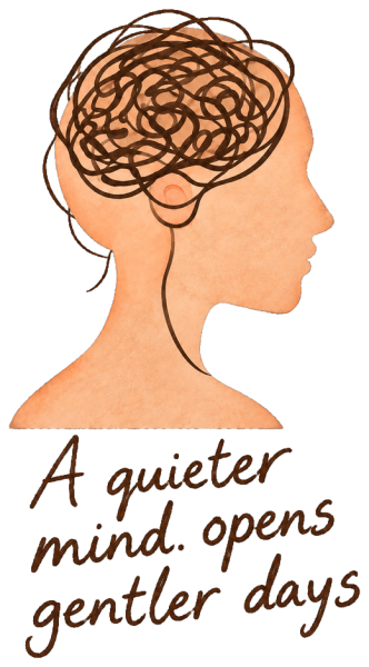 overwhelmed mind becoming quieter and opening gentler days