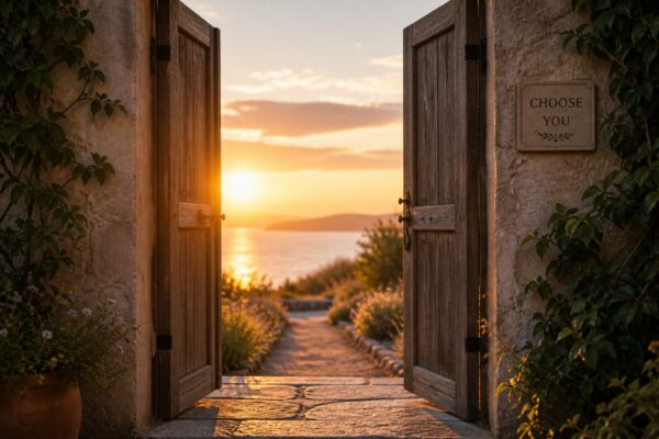 set boundaries after trauma open doorway symbolising access, emotional boundaries, and identity rebuild after trauma