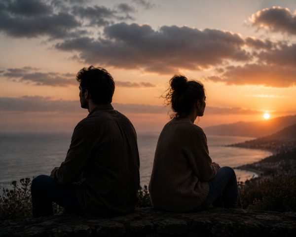 Couple emotionally disconnected despite caring for one another.