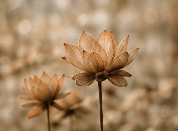 Dried lotus flowers symbolising emotional healing, personal growth and transformation. Dried lotus flowers symbolising emotional healing, personal growth and transformation.