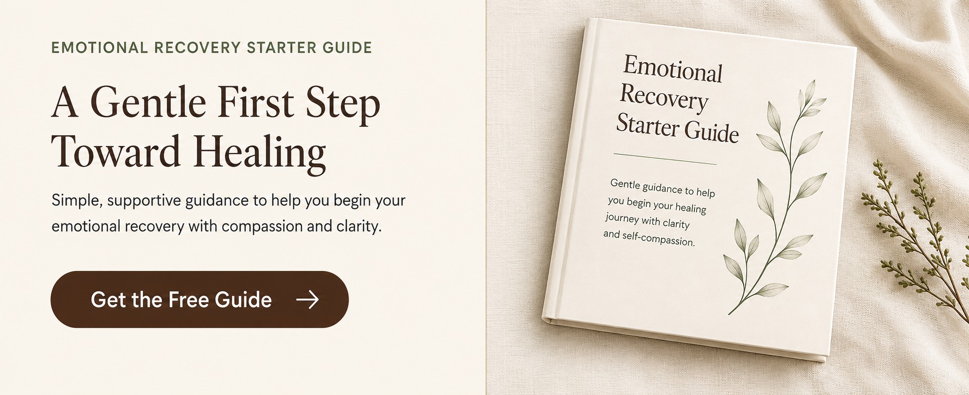 Emotional Recovery Starter Guide offering gentle support for healing with compassion and clarity.