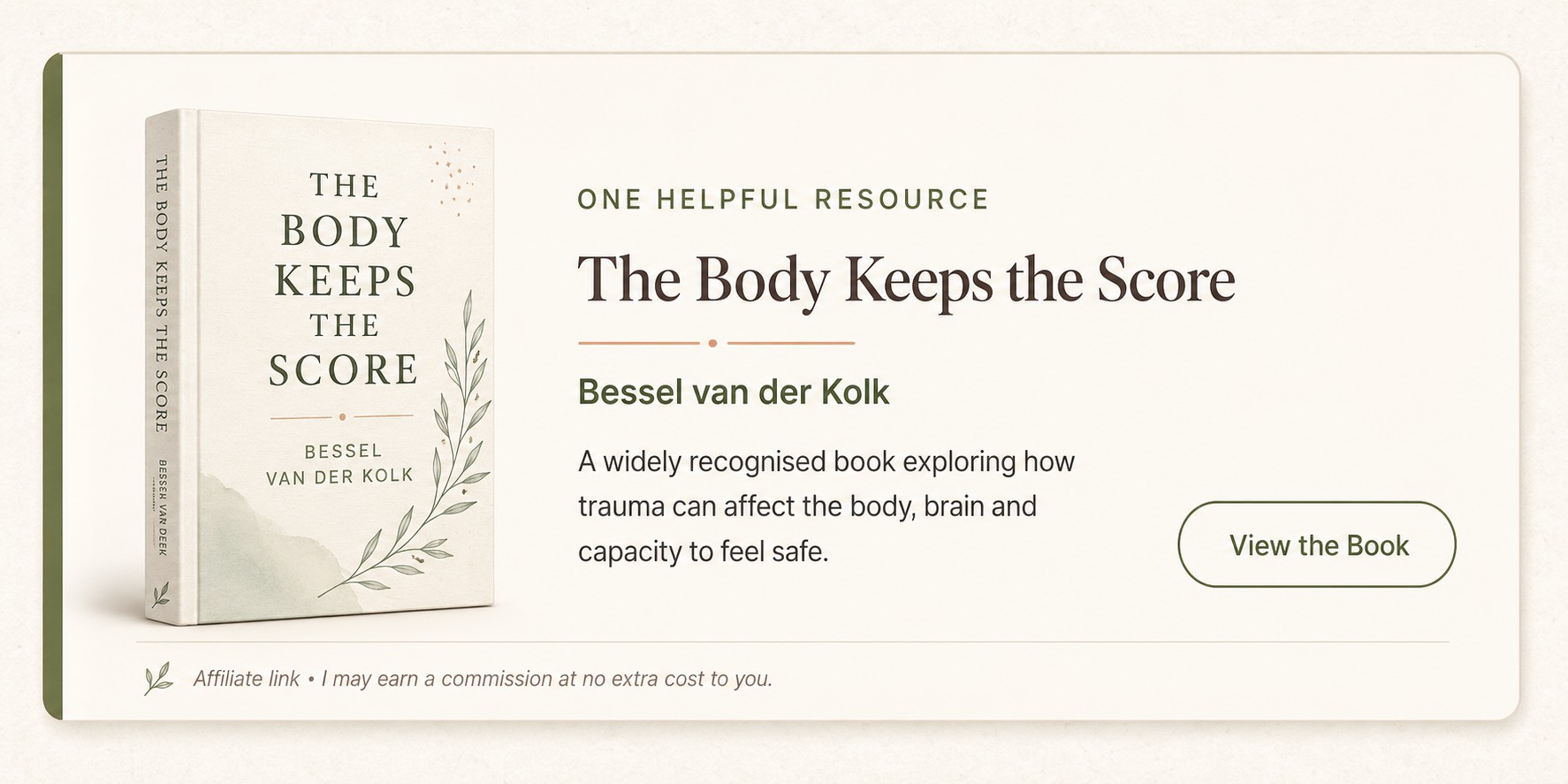 The Body Keeps the Score by Bessel van der Kolk trauma book recommendation