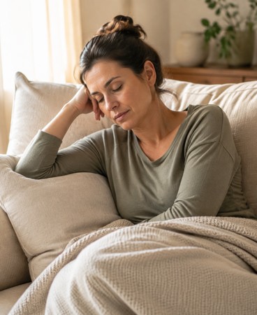 Woman experiencing burnout, exhaustion and loss of her familiar sense of self. Woman experiencing burnout, exhaustion and loss of her familiar sense of self.