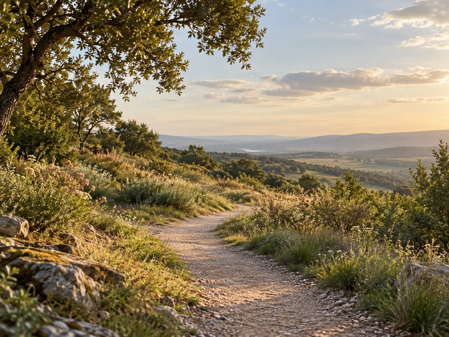 Open countryside path representing growth and new possibilities after rebuilding your identity